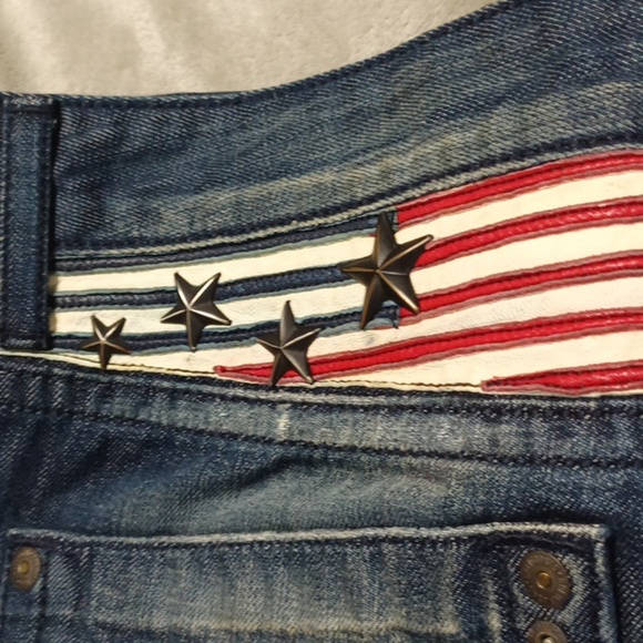 COPY - Robin's Jean distress with sequin stars July 4th  stars, red, white, blu… - Picture 14 of 16